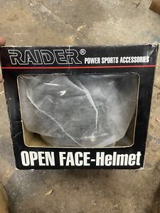 NEW Raider Large Adult Open Face Helmet  Black Perfect Condition