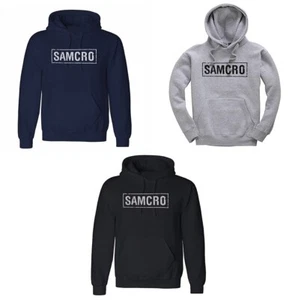Sudadera con Capucha Envejecida Inspirada en SAMCRO Azul Marino Oscuro Serie Sons of Anarchy Jersey - Imagen 1 de 5