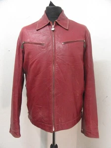 HERMES FRANCE LEATHER CAFE RACER BIKER STYLE JACKET SIZE EU48 UKM - Picture 1 of 24