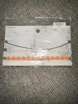 Collar gargantilla 3 piezas disfraces de Halloween joyería para mujer fantasma calabaza Foto 1 de 2
