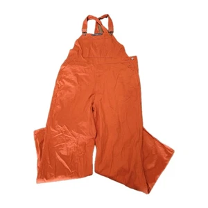 Game Bibs Bright Orange Overalls Size Large  - Picture 1 of 11