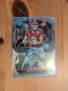 2022 Bowman University Chrome - Bryce Young #1 Blue Refractor /199 Auto  (RC) - Bild 1 von 2