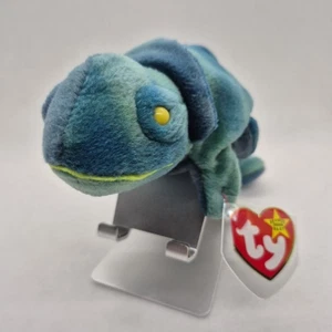 Ty Beanie Babys "Rainbow" das Chamäleon mit Etikett Stofftier Plüschtier (1997) - Bild 1 von 5