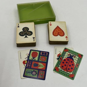 Vintage Lady Bug Spielkarten Hallmark 2 Decks komplett mit Jokers Bridge - Bild 1 von 8