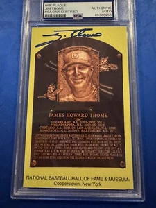 Jim Thome signierte Gold HOF gelbe Plakette Postkarte PSA/DNA - Bild 1 von 2