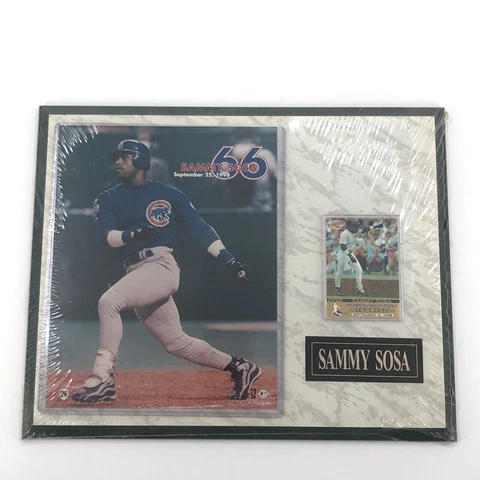 Sammy Sosa Photo Plaque Cubs MLB Wall Hanging Pacific Home Run Heroes Card 12x15 Cover