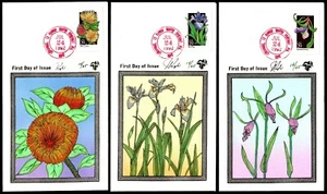 US #2646-97 FDC 29c Wildflowers Set (50). Pugh HandPainted. XF-Superb (CV $Unl) - Picture 1 of 11