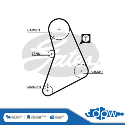 Gates Timing Belt Fits Ford Sierra Capri Escort Cortina Transit 1438094 1558384 - Image 1 of 4