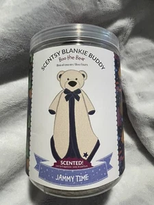(PLUS BONUS) Scentsy Buddy Boo the Bear Blankie im Ruhestand blau grau Jammy Time - Bild 1 von 11