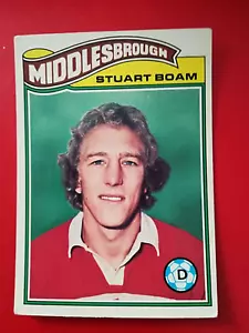 Topps Orange Back Football Cards 1978 #189 - Stuart Boam - Middlesborough - Picture 1 of 2