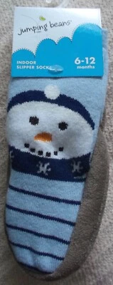 JUMPING BEANS MUÑECO DE NIEVE ZAPATILLAS CALCETINES - UNISEX - 6-12 MESES - NUEVO CON ETIQUETAS Foto 1 de 4