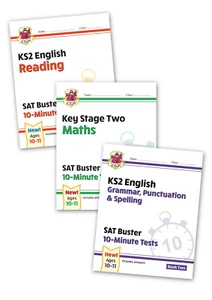 CGP Complete KS2 Maths and English 10-Minute Test SAT Buster Book 2 Bundle (for - Foto 1 di 4