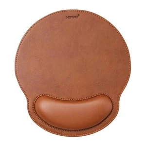 Leather Mouse Pad with Wrist Rest Support & Non-Slip Base, Durable Ergonomic ... - Picture 1 of 5