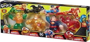 Heroes of Goo Jit Zu DC Hero 4 Pack - Gold Batman Superman Aquaman Flash - Picture 1 of 1