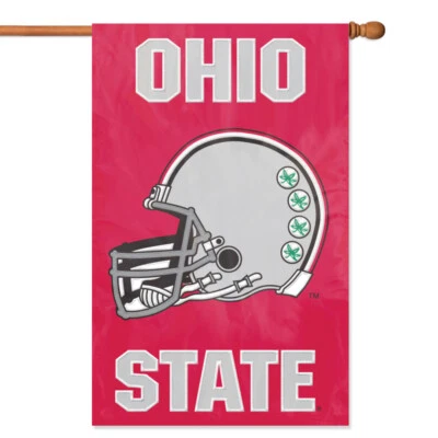 Ohio State Buckeyes Casa Bandera PREMIUM Exterior DOBLE CARA Bordada Foto 1 de 2