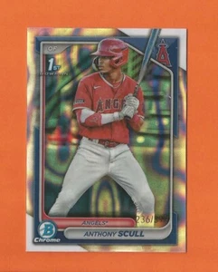 2024 Bowman Chrome Prospect 1er REFRACTOR DE LAVA ANTHONY SCULL #d/399 ÁNGELES - Imagen 1 de 2