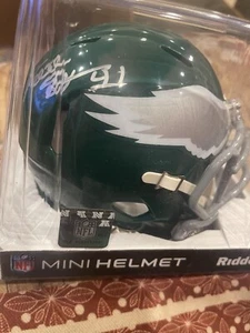 Keith Byars Signed “FLY EAGLES FLY” Philadelphia Eagles Mini Helmet (Schwartz) - Picture 1 of 3
