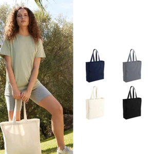 Westford Mill Canvas Classic Shopper Bag (W108) - Canvas Cotton Tote Handbags - Picture 1 of 10
