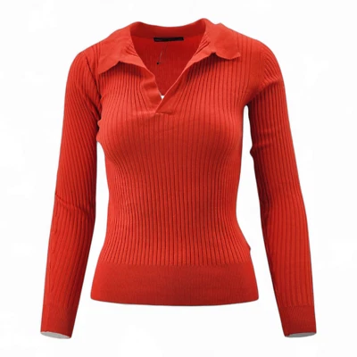 M&S Collection Ribbed Collared V-Neck Jumper - Image 1 of 4
