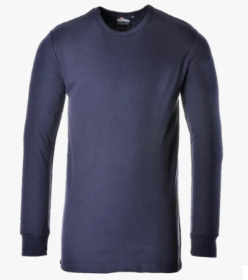Portwest Thermal T-Shirt Long Sleeve #B123 - NAVY, XXLARGE - Image 1 of 2