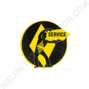 AUTOCOLLANT RENAULT SERVICE JAUNE ET NOIR - Imagen 1 de 1
