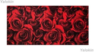 Red Roses Scarf Protective Elastic Print Neck Gaiter Bandana Balaclava N133 - Picture 1 of 8