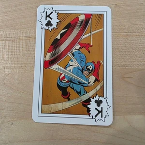 CAPTAIN AMERICA~ King of Clubs~Marvel Comics Universal Studios scheda singola - Foto 1 di 3