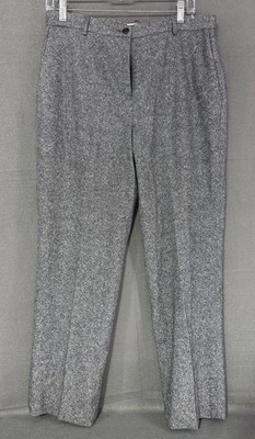 Pantalones Pendleton Y2K Talla 10 Gris Moteado Lana Virgen Seda Pantalones Hechos en EE. UU. Foto 1 de 4