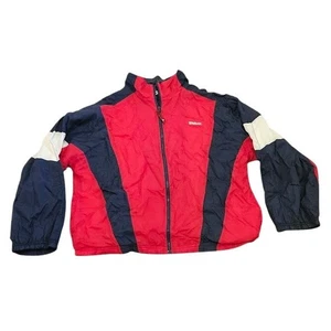 Vintage Wilson Advantage Windbreaker Jacket Men XL Full Zip Red Nylon Logo Track - Picture 1 of 9