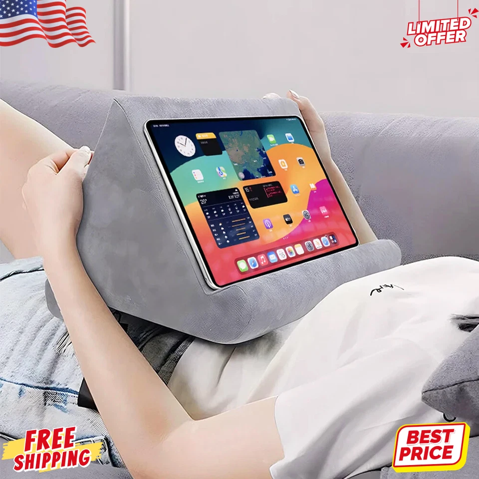 Soporte de almohada para tableta Soporte de regazo suave multiángulo para iPad, teléfono y tableta Foto 1 de 4