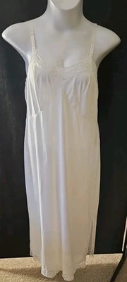 Vtg Montgomery Wards Full Length Long Slip Size 42  NYLON Boudoir Burlesque Vamp - Image 1 of 4