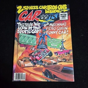 NICE October 1985 Car toons Magazine Comic 2 Iron On Cobra Porsche Madonna - Picture 1 of 5