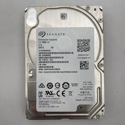 Hard Disk Seagate 2TB 7.2K 6Gb SATA 2.5" ST2000NX0253 Enterprise Capacity V3 - Photo 1/2