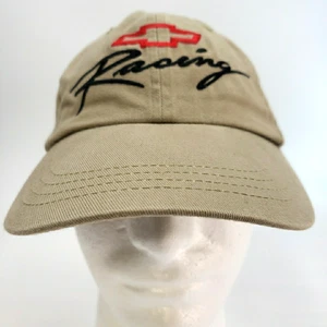 Vintage Adjustable Chevy Racing Racing Hat Cap Chevrolet Car Tan - Picture 1 of 13