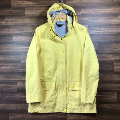 Barbour Yellow “Fourwinds” Lightweight Hooded Rain Jacket Size 14 Ex Con - Image 1 of 4