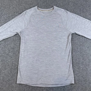 Smartwool Shirt Mens Medium Gray 100% Merino Wool Crewneck Lightweight Pullover - Picture 1 of 12