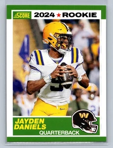 Jayden Daniels Washington Commanders 2024 Score Panini Rookie Card #2 - Foto 1 di 2