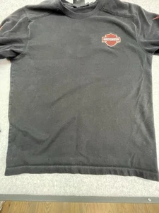 Harley Davidson Hemd Herren Large schwarz Motorrad Langarm Flammen bestickt - Bild 1 von 11