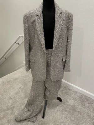 Blazer Banana Republic Tinsel Tweed (US 10) y Pantalones (US 12) Foto 1 de 4