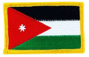 FLAGGENAUFNÄHER AUFNÄHER JORDANISCH EISEN AUF LAND BESTICKT WELTFLAGGE - Bild 1 von 1
