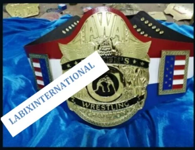 Cinto de campeonato de luta livre feminino AWA 4mm placas de zinco - Imagem 1 de 3