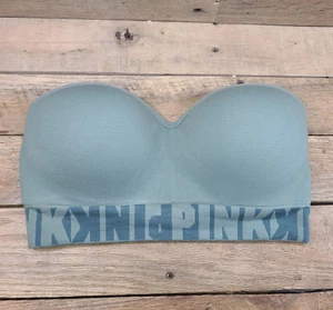 Victoria's Secret Pink Cool & Comfy Bandeau Strapless Bra Olive Green Size S-DD - Picture 1 of 11