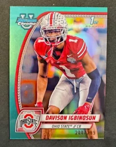 2024 Bowman University U Chrome Davison Igbinosun Aqua /299 Ohio State - Picture 1 of 2