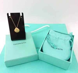 Tiffany & Co. Shell Pendant Necklace in 18K W/Box Japan - Picture 1 of 5