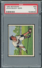 1950 Bowman #55 Buddy Kerr Boston Braves Vintage Baseball Card PSA 5 EX