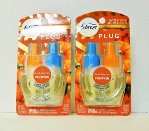 2 febreze Fresh Harvest PUMPKIN Plug In Oil Refill Limited Edition RaRe - Picture 1 of 3