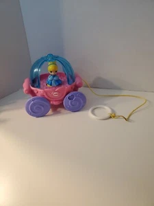 Fisher Price Disney Baby Princess Cinderella Musical Carriage Pull Toy 12-36 Mo - Picture 1 of 12