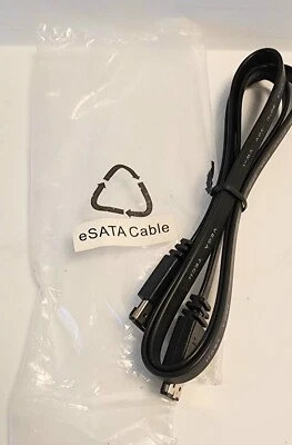 3' PC Data Cable eSATA to eSATA External Hard Drive Data Lead 1m Black NIP - Image 1 of 4