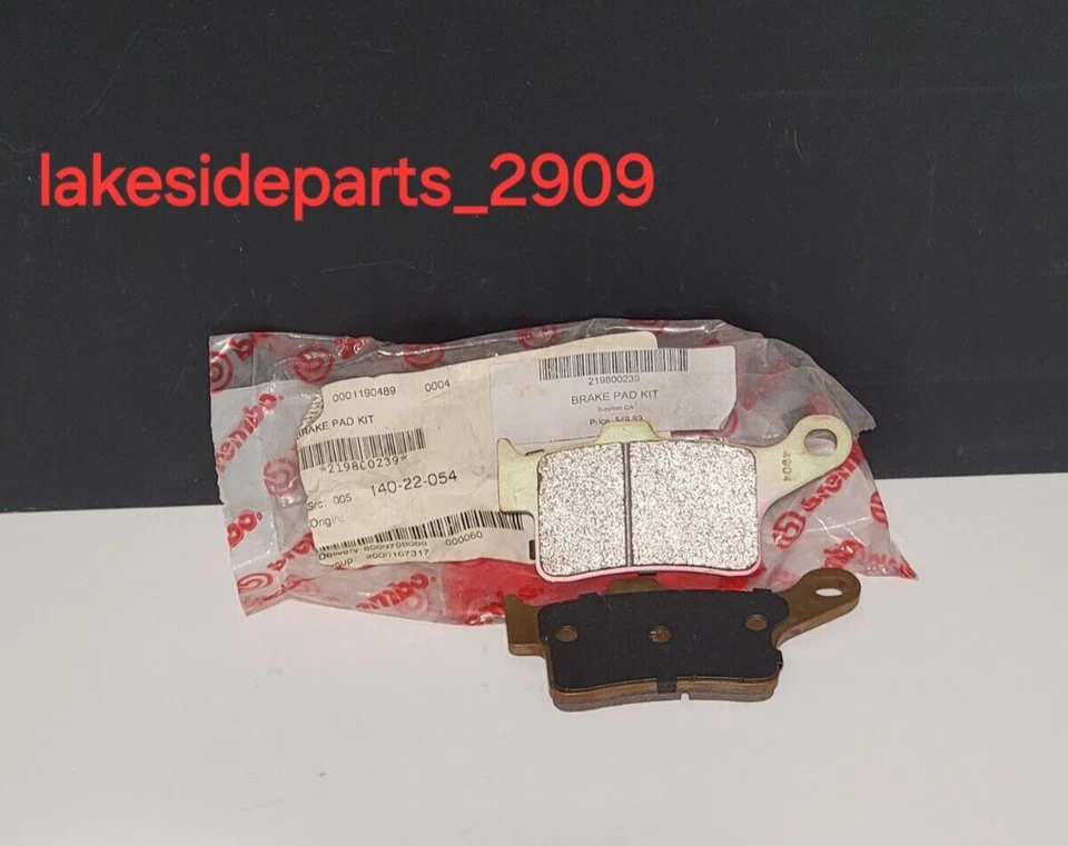 GENUINE CAN-AM SPYDER RS RT ST F3 REAR BRAKE PADS 219800239 - Image 1 of 1