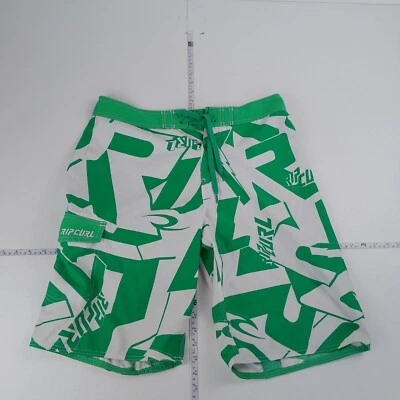 RIP CURL Board Shorts 32 Verde Hombre Surf Swim - Imagen 1 de 4